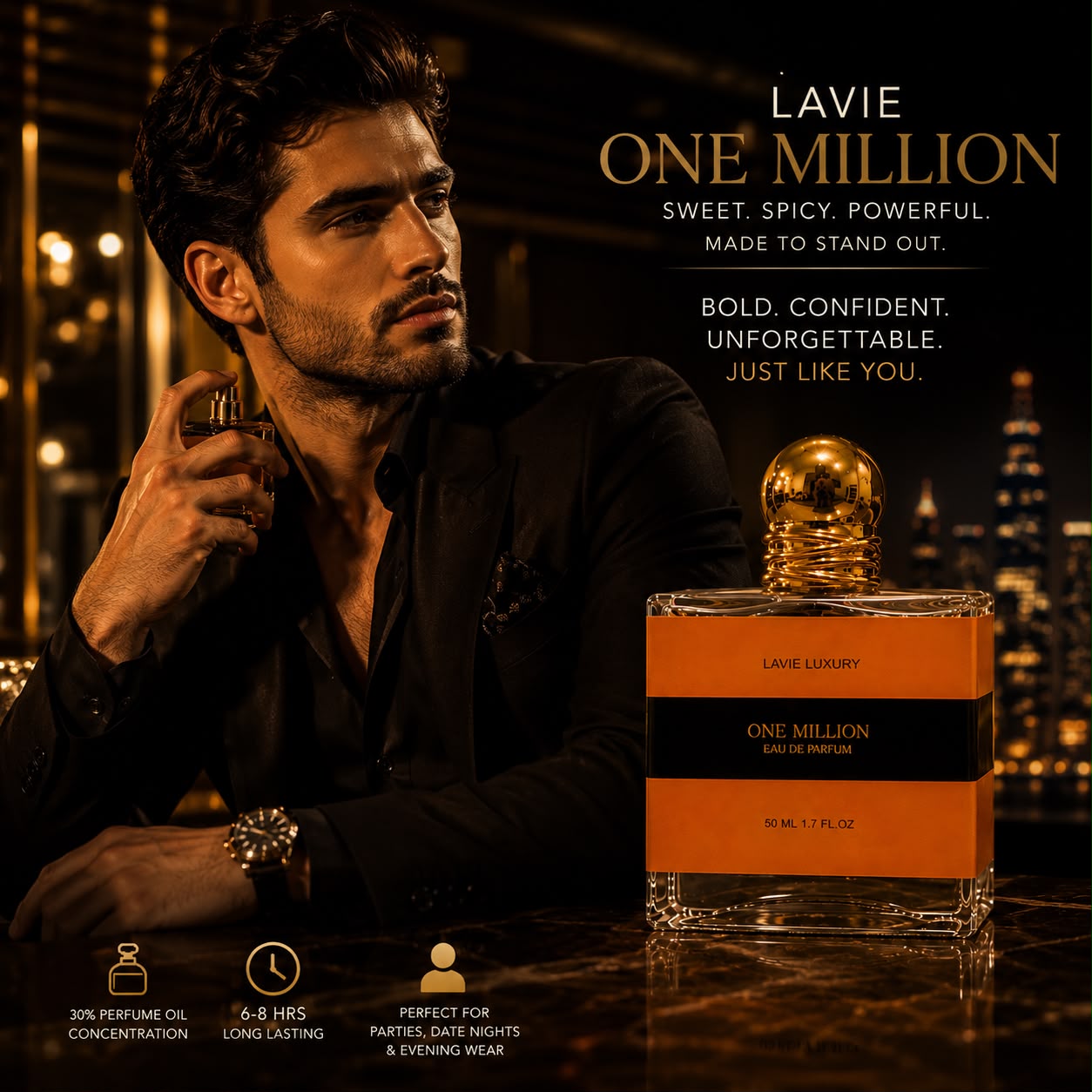 Lavie One Million – Sweet Spicy Leather Eau de Parfum for Men