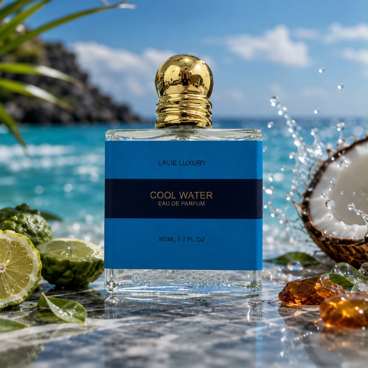 Lavie Cool Water Intense – Fresh Sweet Aquatic Eau de Parfum for Men