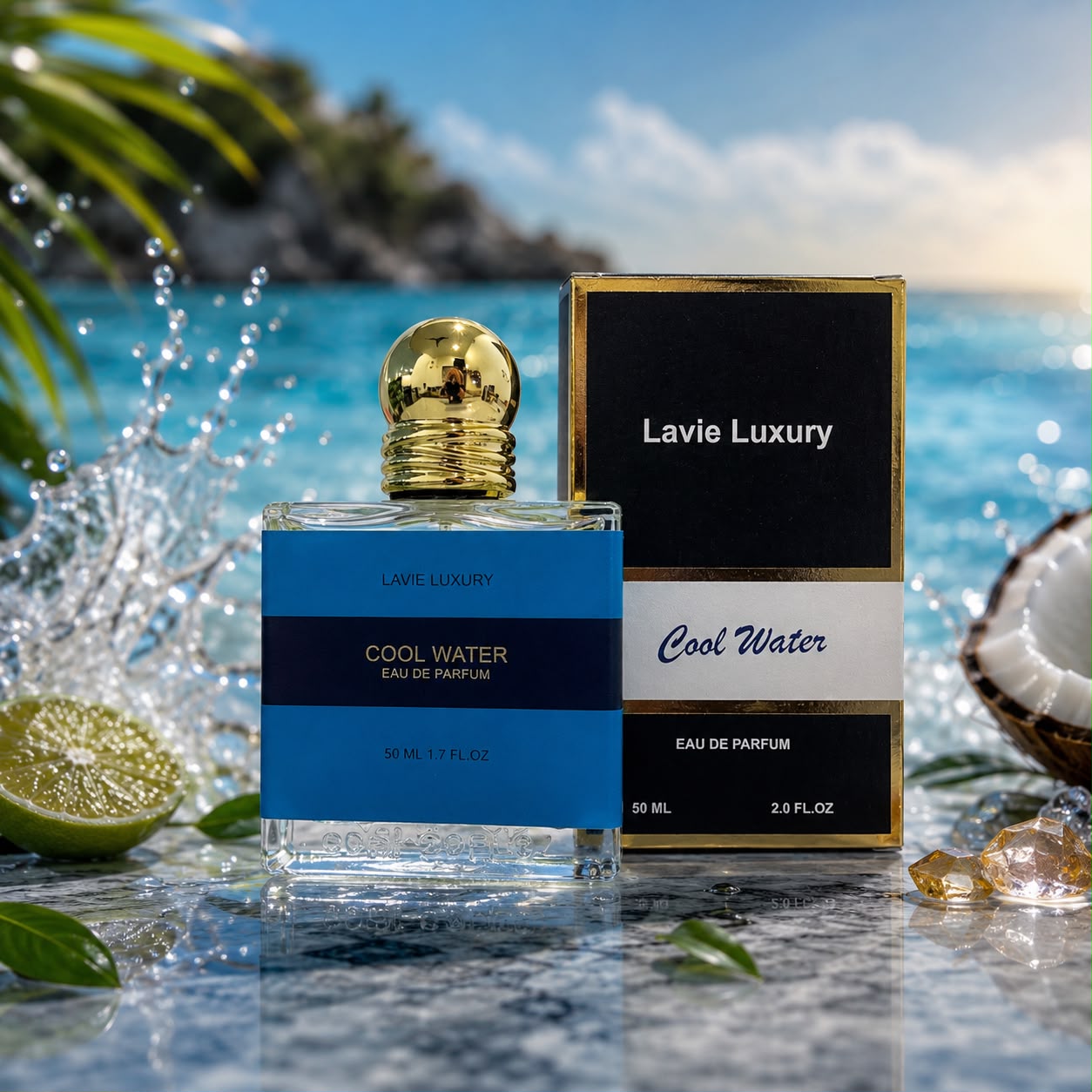 Lavie Cool Water Intense – Fresh Sweet Aquatic Eau de Parfum for Men