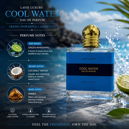 Lavie Cool Water Intense – Fresh Sweet Aquatic Eau de Parfum for Men