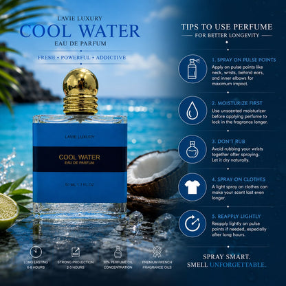 Lavie Cool Water Intense – Fresh Sweet Aquatic Eau de Parfum for Men
