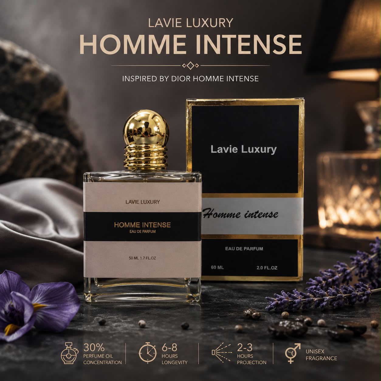 Lavie Homme Intense – Powdery Iris Woody Eau de Parfum for Men