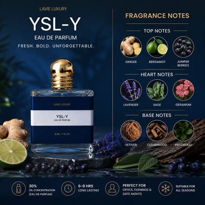 Lavie YSL Y – Fresh Woody Aromatic Eau de Parfum for Men