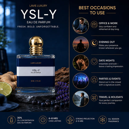 Lavie YSL Y – Fresh Woody Aromatic Eau de Parfum for Men