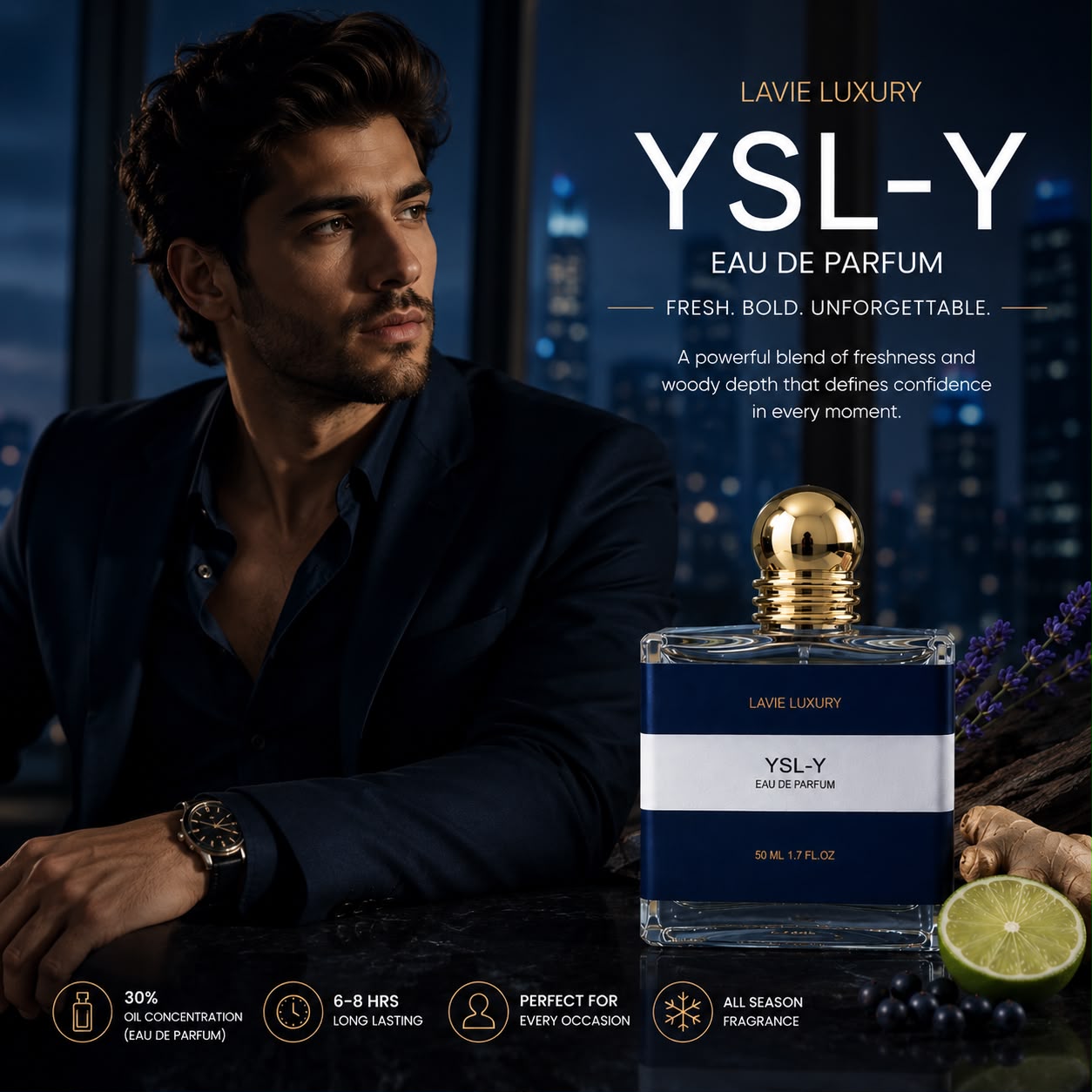 Lavie YSL Y – Fresh Woody Aromatic Eau de Parfum for Men