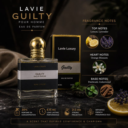 Lavie Guilty Pour Homme – Fresh Woody Aromatic Eau de Parfum for Men