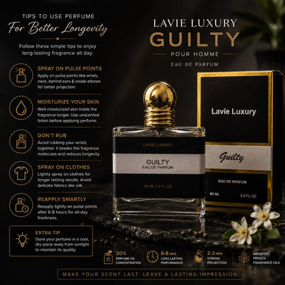 Lavie Guilty Pour Homme – Fresh Woody Aromatic Eau de Parfum for Men